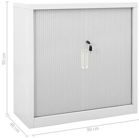 Armário com porta deslizante aço 90x40x90 cm cinzento