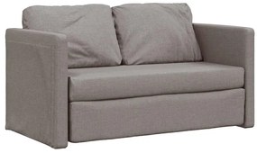 Sofá-cama sem pés 112x174x55 cm tecido cinza-acastanhado