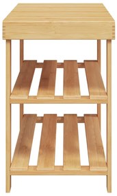 Sapateira com 3 prateleiras 70x27,5x45 cm bambu