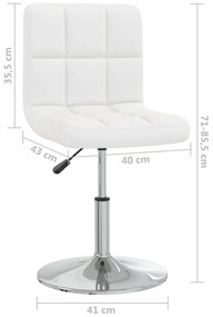 Cadeira de jantar couro artificial branco