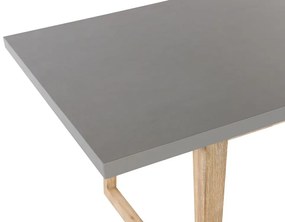Conjunto de jardim para 6 com mesa e 2 bancos em cimento cinzento ORIA Beliani