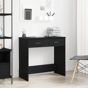 Mesa vidaXL Preta em Carvalho 80x40x75 cm em Madeira de Engenharia