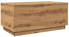 Mesa de centro com luzes LED 90x50x40 cm carvalho artisiano