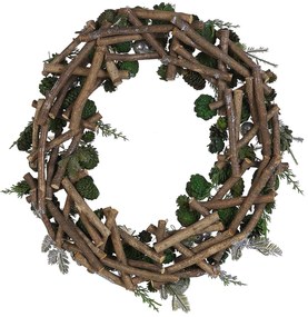 Grinalda decorativa verde e prateada ⌀ 50 cm FILPUS Beliani