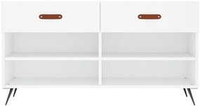 Banco sapateira 102x35x55 cm derivados de madeira branco