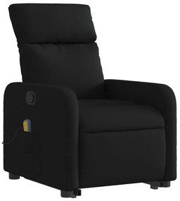Poltrona de massagens reclinável elevatória tecido preto