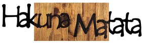 Acessório Decorativo de Parede Hakuna Matata 4 – Preto e Nogueira Clar