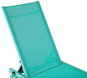 Espreguiçadeira reclinável verde turquesa PORTOFINO Beliani