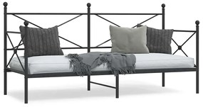 Cama de Dia sem Colchão 90x190 cm aço preto