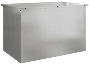 Caixa de Armazenamento Externa Prateado 80 x 50.5 x 50 cm
