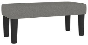 Cama boxspring com colchão 120x190 cm tecido cinzento-escuro