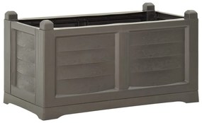 vidaXL Floreira 80x42,5x42 cm PP cinzento