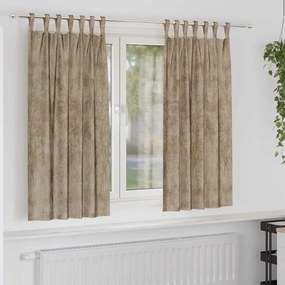 vidaXL Cortinas de Veludo - 2 Peças com Ilhós Champagne 175x140 cm