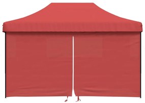 Tenda para festas pop-up dobrável com 4 paredes laterais bordô