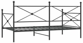 Cama de Dia sem Colchão 100x200 cm aço preto