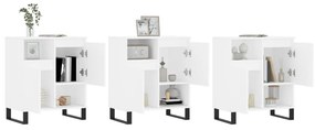 Aparadores 3 pcs madeira processada branco
