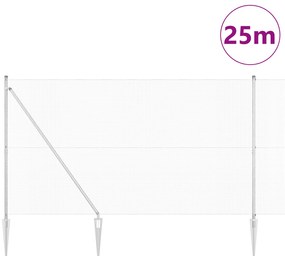 Cerca de Fio Soldado com 13 Postes Pontudos 1,6x25 m Aço Galvanizado