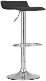 Banco de bar DYN em couro sintético 38 x 65-85 x 41 cm Preto