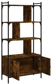 Estante c/ portas 76,5x30x154,5cm deriv.madeira carvalho fumado