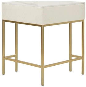 Consola de Entrada Angle Sharon - Madeira e MDF Branco com Detalhes Do