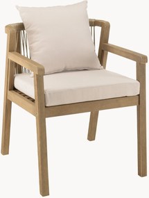 Cadeiras de jantar para jardim em madeira de acácia com apoio de braços Celestin, conjunto de 2