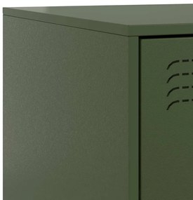 Mesas de cabeceira 2 pcs 34,5x39x44 cm aço verde