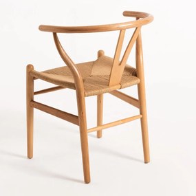 Conjunto de 2 Cadeiras Yunga em Vime e Madeira de Bétula - Design Natu