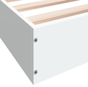 Estrutura de cama 200x200 cm derivados de madeira branco