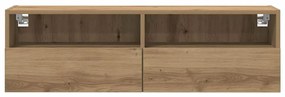 Armário de TV vidaXL em Carvalho Artisan 100x30x30 cm em Madeira Deriv