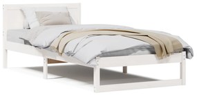 Estrado de Cama Branco Madeira de Pinho Maciça 75 x 190 cm