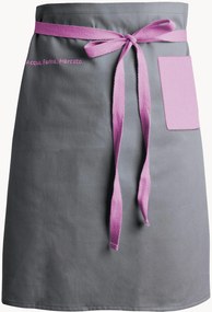 Avental curto com bolso rosa Classic