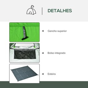 Outsunny Tenda de Duche Tenda de Privacidade Portátil com 1 Gancho Bol