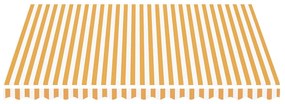 Tecido de substituição para toldo 4x3,5 m amarelo e branco