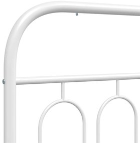 Estrutura de cama com cabeceira 90x200 cm metal branco