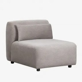 Módulo Central Para Sofá Modular Fogler Bombazina Cinzento Toupeira Claro - Sklum
