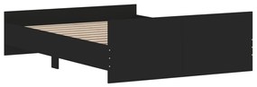 Estrutura de Cama Moona - 135x190 cm - Preto - Design Moderno