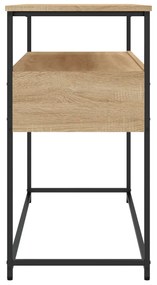 Mesa consola 100x40x75 cm derivados de madeira carvalho sonoma