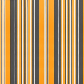 Tecido substituição p/ sanefa toldo 6 m riscas amarelo/cinzento