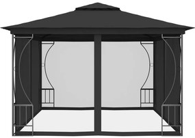 Gazebo com redes 300x400x265 cm antracite