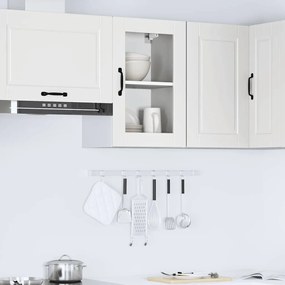 Armário de parede de cozinha com porta de vidro Porto branco