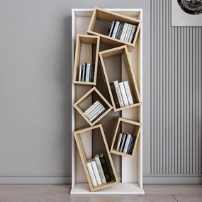 Estante Carmen – Branco Carvalho – 63x153,6x24 cm