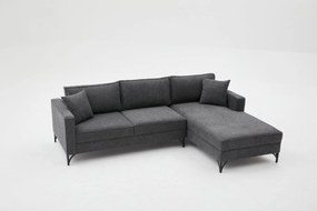Sofá de Canto Berlin – Antracite – 258x83x181 cm