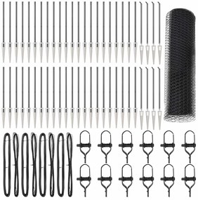 vidaXL Poste de Cerca Cinzeto 100 x 0,5 m (malha de 25 mm) Aço e PVC