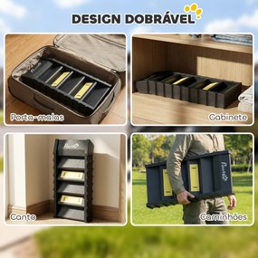 Rampa para Cães Dobrável 154 cm Rampa para Cães para Carro e Cama com 10 Degraus Antideslizantes Suporta até 68kg Preto