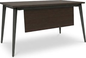 Secretária Art II Walnut/Preto com Estrutura Metálica Riva Office 1600x800mm