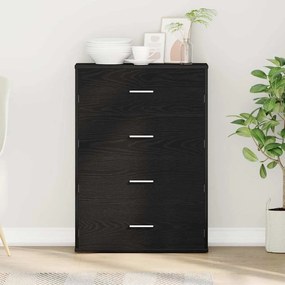 vidaXL Buffet Carvalho preto 60 x 31 x 84 cm Madeira processada