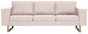 2 pcs conjunto de sofás tecido cor creme
