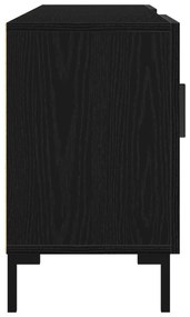Armário para TV vidaXL Preta Carvalho 150x30x50 cm em Madeira Derivada