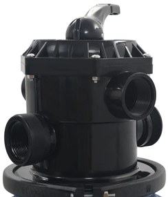 Filtro de areia p/ piscina válvula de 6 posições azul 560 mm