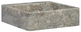 149185 vidaXL Lavatório 40x40x12 cm mármore cinzento